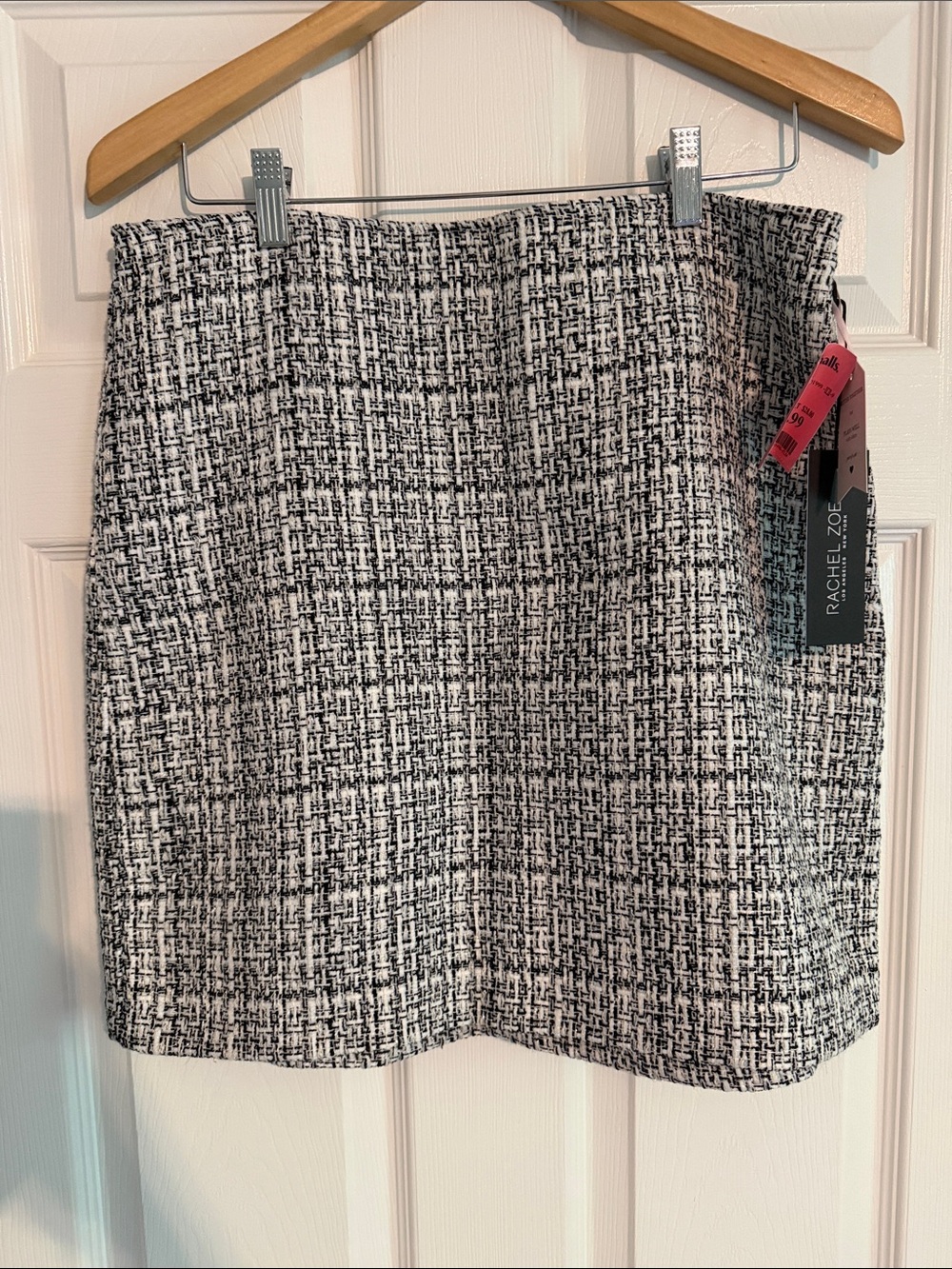 Rachel Zoe Black & White Tweed Mini Skirt